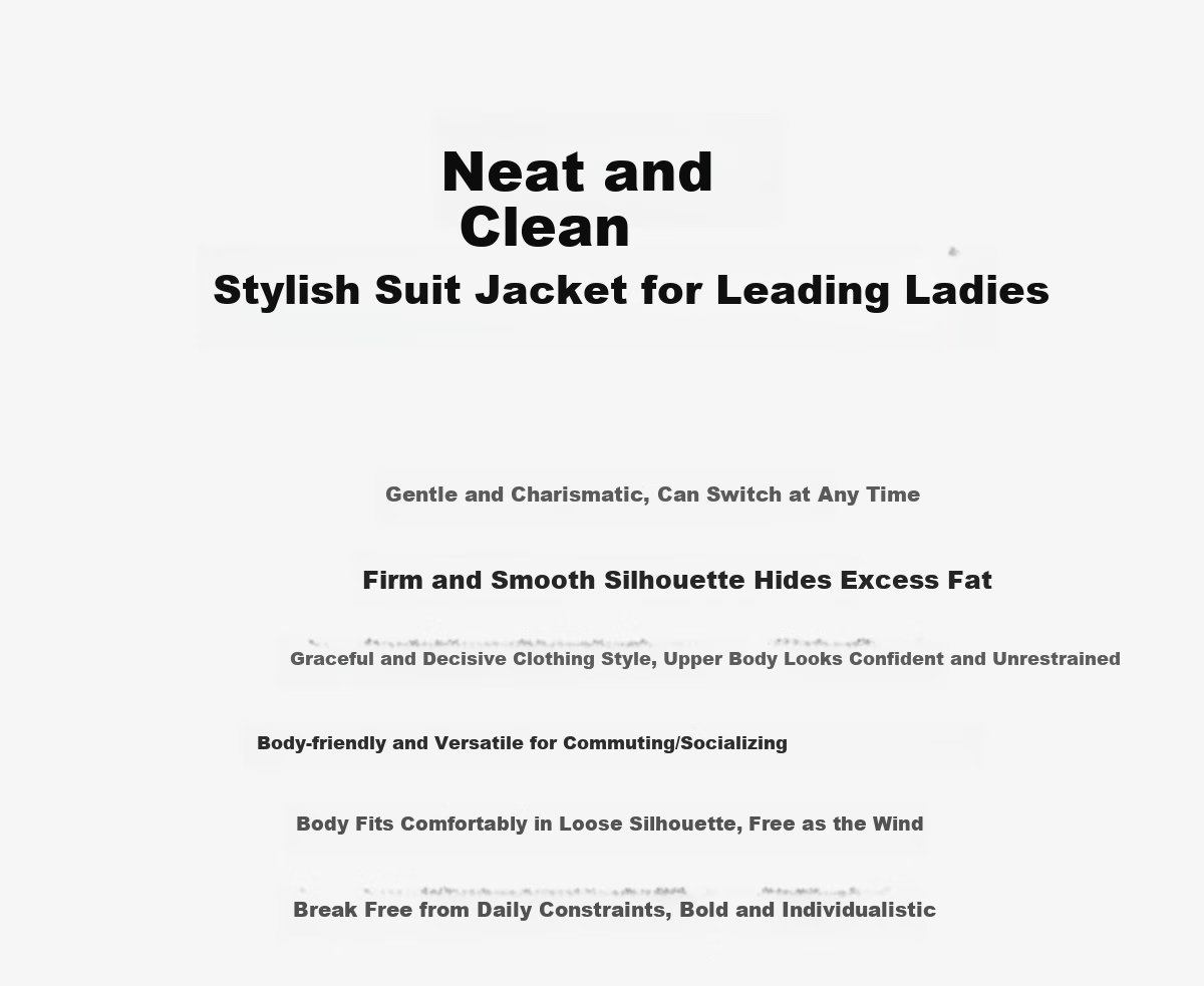 Chushen Long-Sleeve Blazer for Women, Commuter Professional Casual Stylish Suit Jacket with Double Buttons S143U6001 2