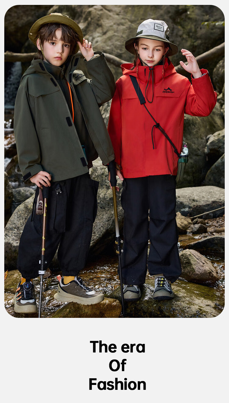 ASK JUNIOR Kids Long Sleeve Jacket Unisex Autumn Windproof Outdoor Running Sports Hiking Coat 22