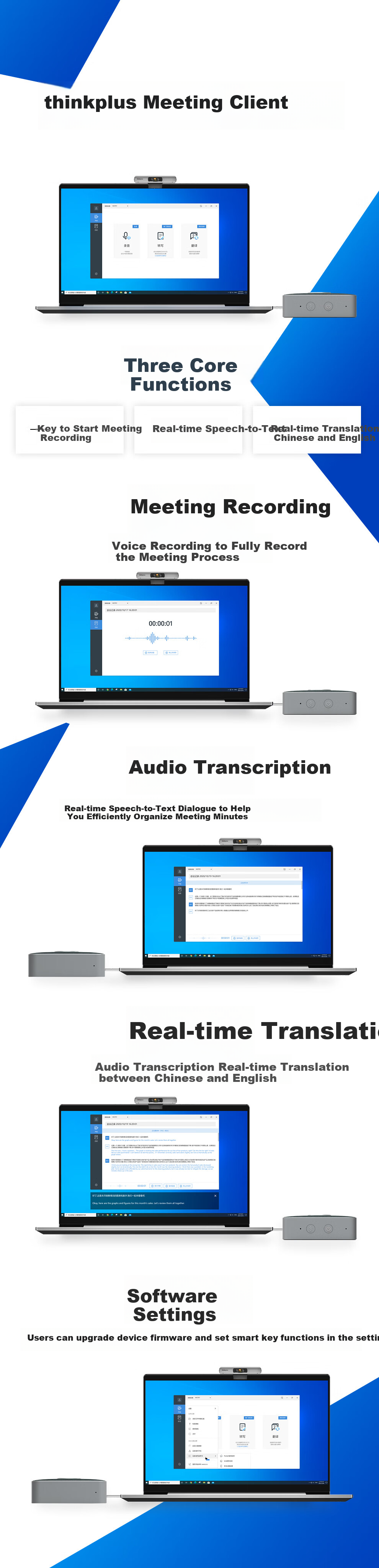Lenovo ThinkPlus Wireless Lavalier Microphone, Dual-Channel, for Live Streaming And Recording, Short Video Audio Pickup, Smart Noise Reduction, Compatible with Apple And Android Phones, YL58W 1
