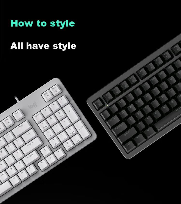 Logitech Lingyan Series K848 Wired Keyboard, Mechanical Keyboard, Customizable Keyboard, Office Keyboard, K845 Upgraded Version, Black, 97 Keys 5