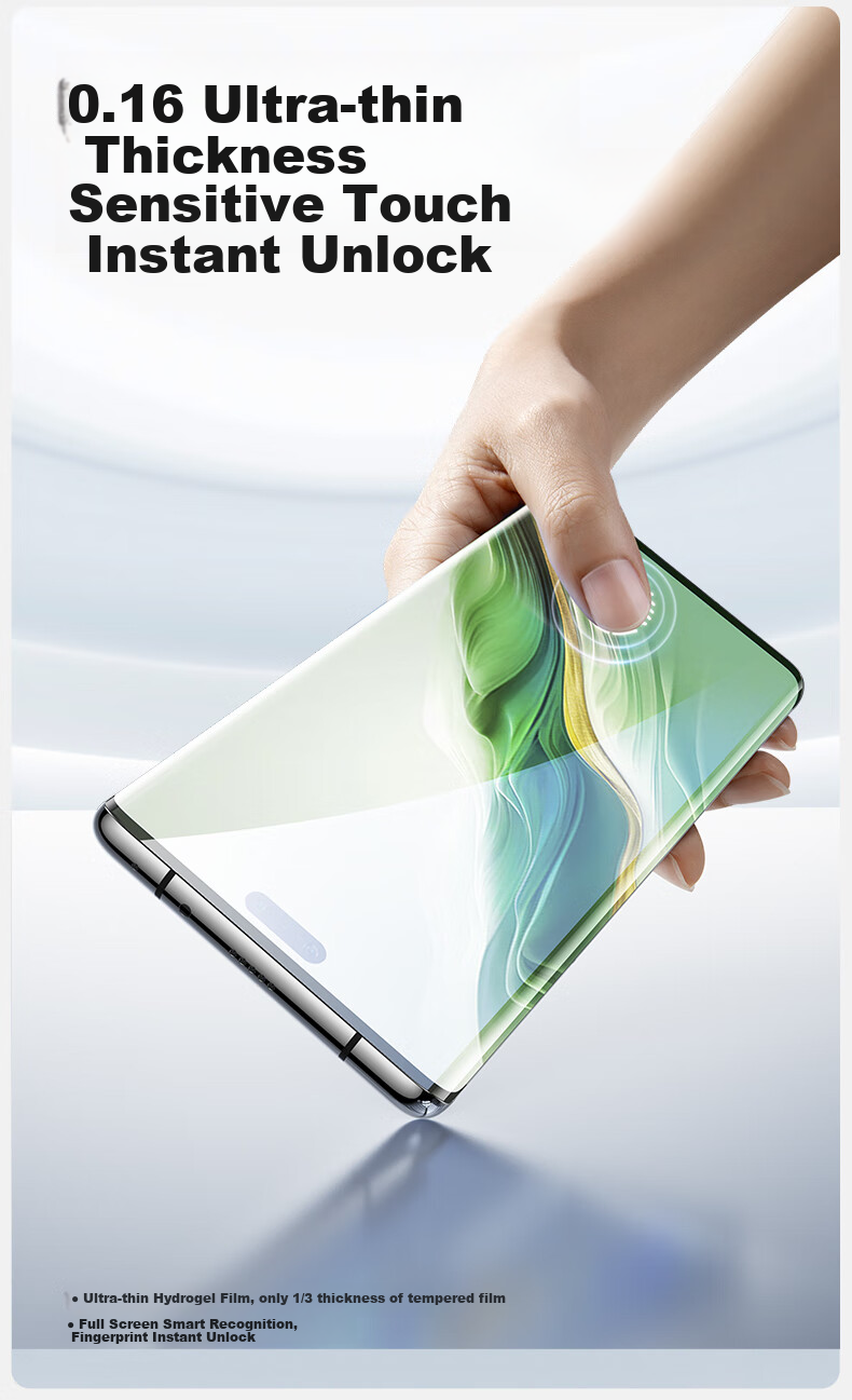 Shanmo [2-Pack] Screen Protector for Honor Magic7 Pro/RSR, Honor Curved High-Definition Hydrogel Film, Full Screen Tempered Soft Film, Anti-Fingerprint, Ultrasonic Unlock Protectio 7
