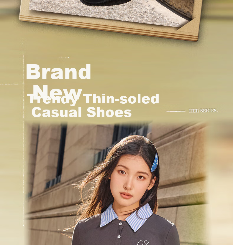 361° Sports Flat Shoes 2 Spring Summer Miu Series Women's Thin Sole T-Strap Derby Casual Sneakers 682626710F-5 2