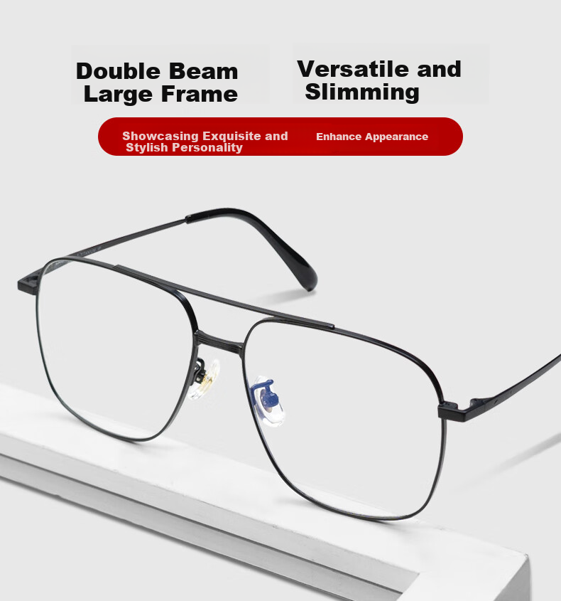 Gameking Myopia Glasses with Blue Light Protection And Radiation Protection for Men And Women, Prescription Available, GK008 Black 1
