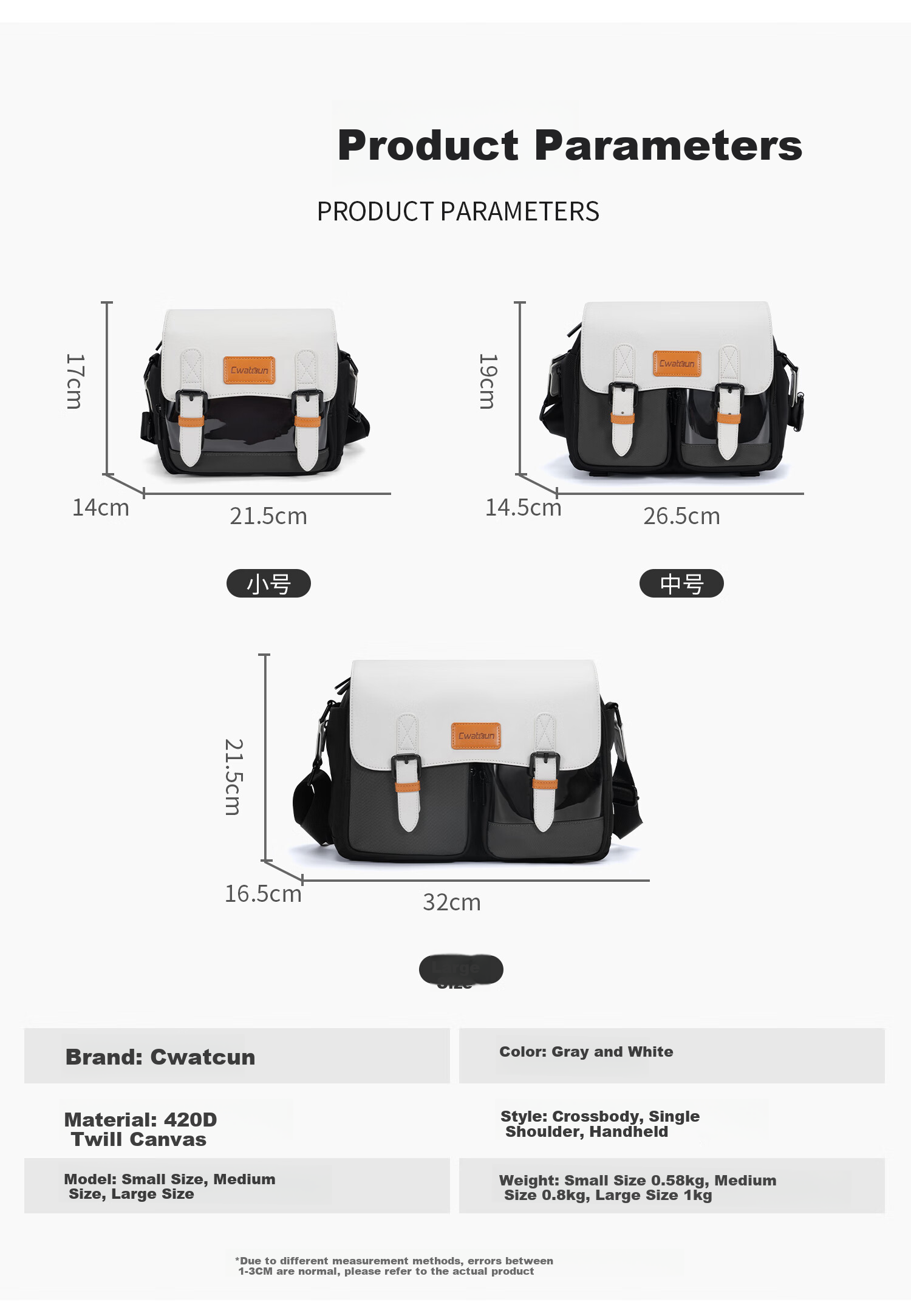 CWATCUN Shoulder Camera Bag, Crossbody Photography Bag, Large Capacity Waterproof Backpack Suitable for Fuji, Sony, Nikon, Cano 10