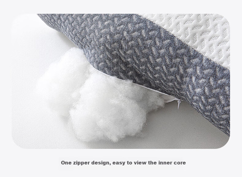 HLA A-Class Cotton Double-Sided Piped Quilted Latex Zoned Pillow Core Pillow Pair 12