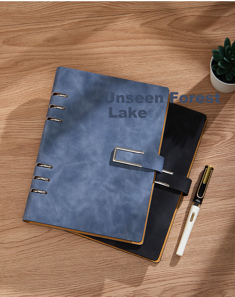 TENGXIONG Loose-Leaf Notebook, Simple And Stylish U-Shaped Clasp Journal, Detachable Thickened Record Book, Business Gift Box Set, Practical Gift with Customizable Logo 2