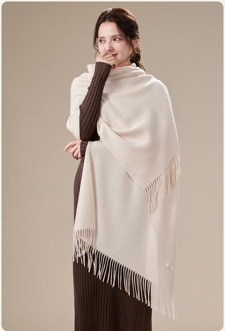 JIUMU Cashmere Scarf for Women, Autumn And Winter Wool Warm Shawl, Gift for Girls Or Mothers, Christmas Birthday Present, Gift Box Packaging 11