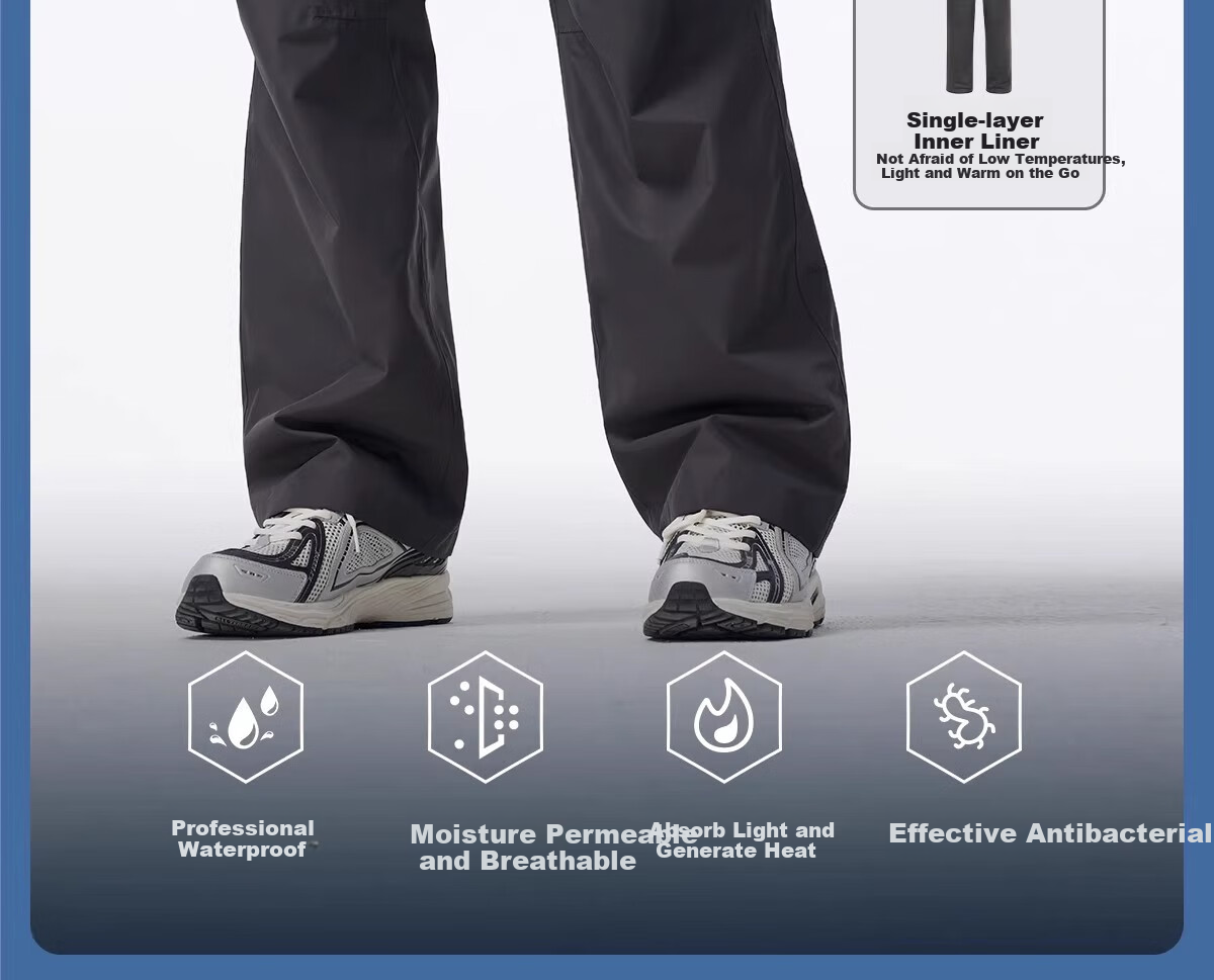 CAMEL Outdoor Hiking Pants for Men, Three-In Windproof Waterproof Fleece Inner Layer, Highly Breathable Moisture-Proof Temperature-Resistant Mountaineering Trousers for Women, XL 4