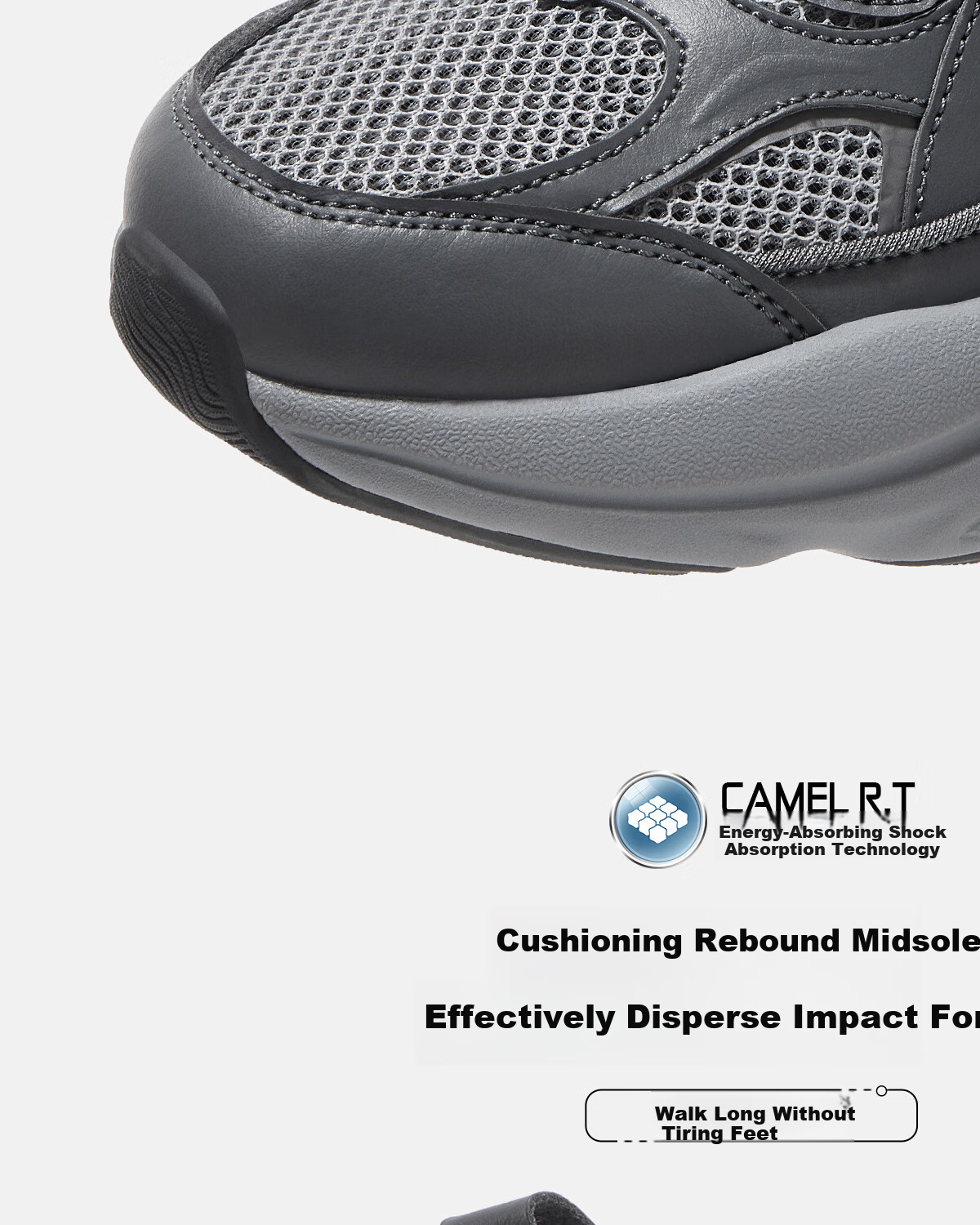 CAMEL Outdoor Casual Shoes, Thick-Soled Dad Sneakers, Men's Sports Shoes, Fashionable Versatile Height-Increasing Comfortable F15B693027 41 10