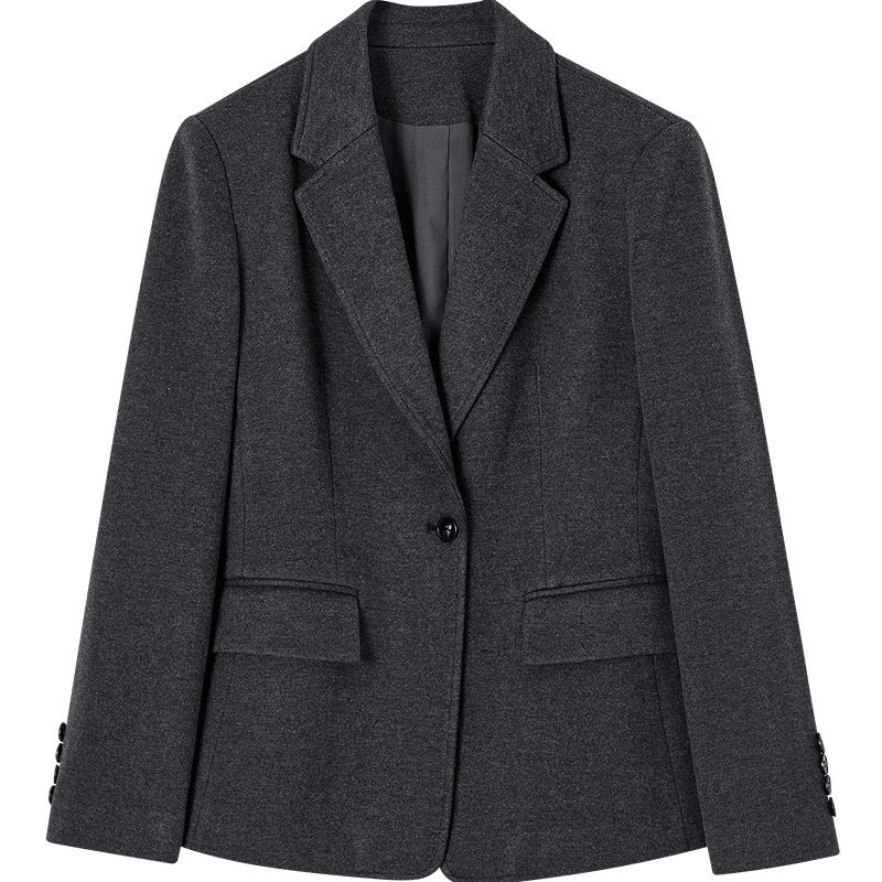Demana [Smart Elite] Spring and Autumn Business Commuter Notched Lapel Single Button Starry Wool Slim Fit Elegant Women's Blazer
