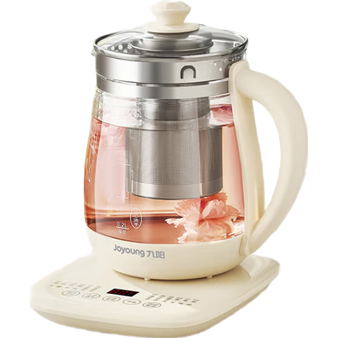 Joyoung 1.5L Health Pot, No Glue Tea Maker, 316L Stainless Steel Electric Kettle, Insulated Flower Tea Pot with Filter, WY303