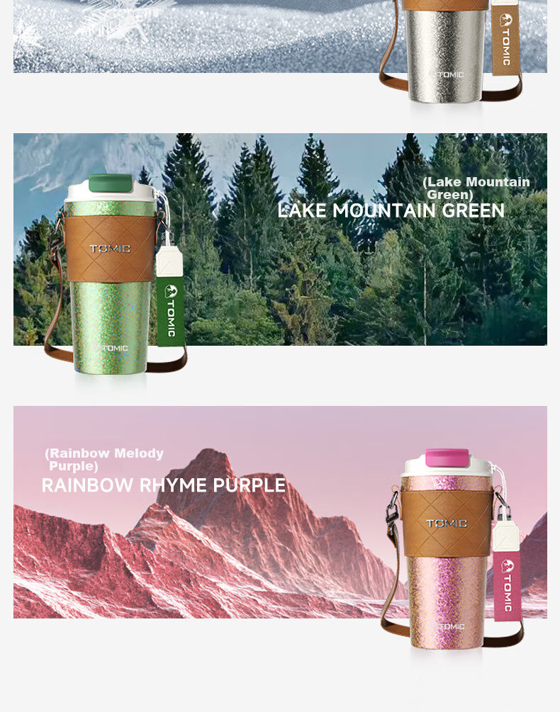 TOMIC Co-Branded Titanium Cup, Van Gogh Pure Titanium Insulated Mug, Coffee Cup, Portable Car-Mounted Mid-Autumn Festival Gift for Parents 19