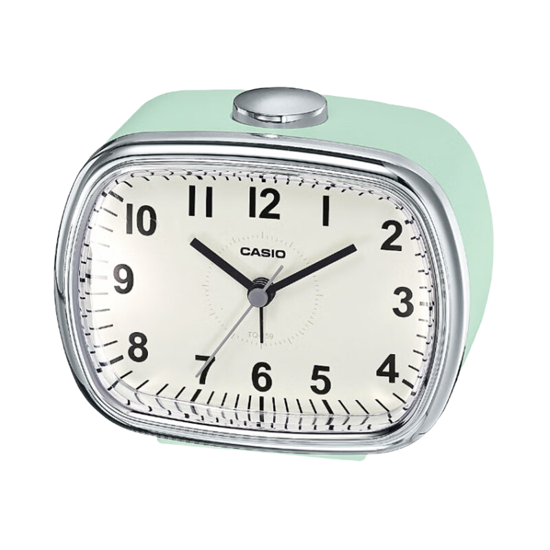 CASIO CASIO Bedroom Lazy Night Light, Japanese Simple Style, Children's Student Bedside Silent Alarm Clock, Green TQ-159