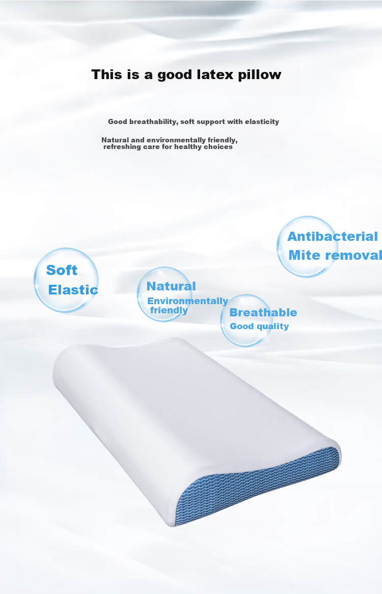 DeRUCCI Pusu 93% Children's Latex Pillow for Ages 6-12, Imported from Thailand, Natural Pillow for Teenagers 10-15 Years Old, Low Profile Pillow for Students 9