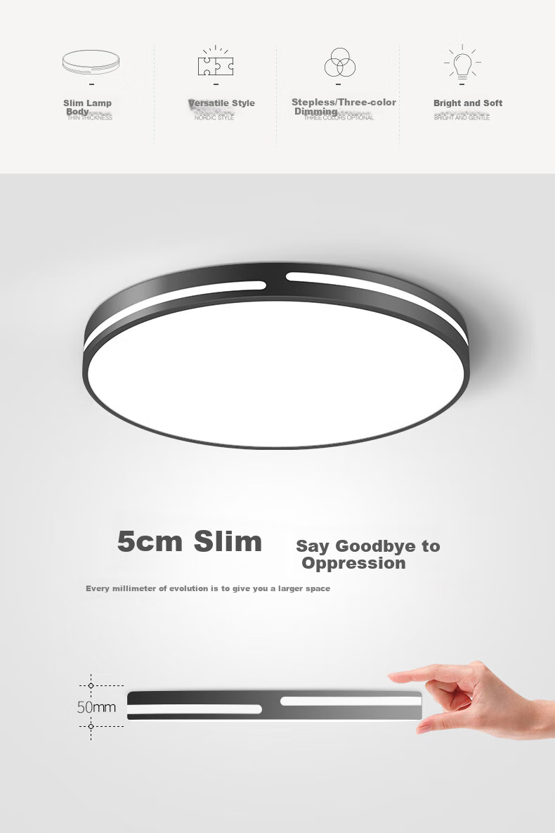 HD Ceiling Light, Bedroom Light, Dining Room Light, LED Eye-Protection Main Bedroom Full Spectrum Zhongshan Lighting Fixture, 26 Styles of Lamp Design, Installation Included 2