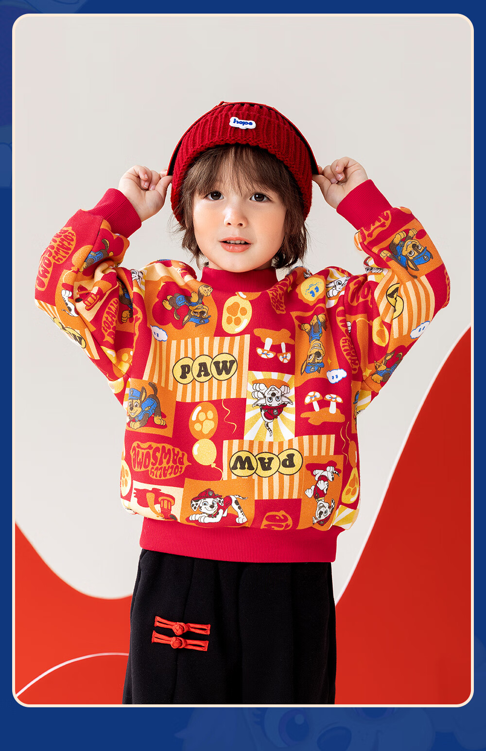 PAW PATROL Kids Fleece Pullover Sweatshirt Autumn Winter Crewneck Red Girls Trendy Hoodie 0343 Size 110 4