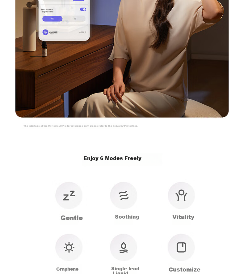 Mijia Head Massager Red Light Care Massage Comb Graphene Temperature-Sensing Intelligent Electric Scalp Massager Women's Day Gift Holiday Gift Box 12