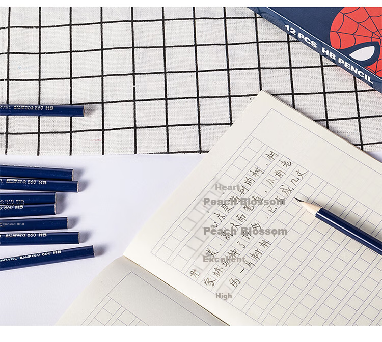 Disney Stationery, 30 HB Wooden Writing Pencils, Elementary School Student Writing Pencils, Children's Cartoon Pencils, Boys' School Supplies 12