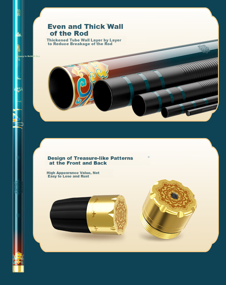 Woding Wangchao Tang Fishing Rod, Carbon Fiber Ultra-Light, Small Comprehensive High-End Crucian Carp Rod, Fishing Pole, Platform Fishing Hand Rod, 5.4 Meters, 4H 12