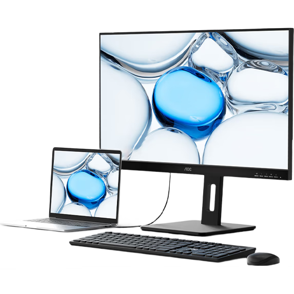 AOC Monitor, 31.5-Inch 4K Ultra HD, Type-C Interface, Narrow Bezel, Rotatable And Height Adjustable, TUV Low Blue Light, Professional Design for Office And Entertainment, Gaming Display U32P2C
