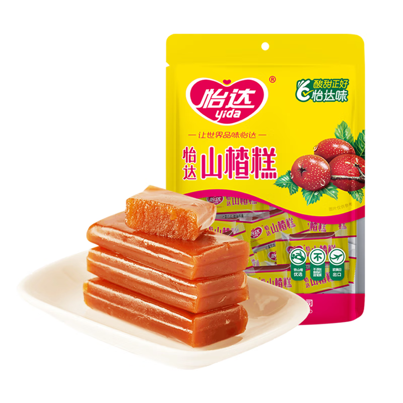 怡达经典山楂糕252g独立包装约11包 山楂果糕京糕干儿童零食冰冻雪糕