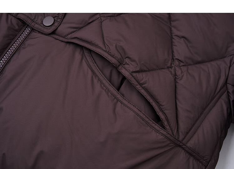 Demana [15D Zero Pressure] Winter 90% Duck Down Double-Layer Fish Scale Quilted Knit Large Lapel Down Jacket 4