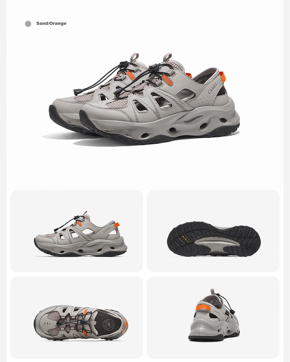 CAMEL Outdoor Stream Trekking Shoes for Men And Women, Summer 2025 Sports Sandals, Quick-Drying Water Shoes, Breathable Sneakers 3004 Size 38 15