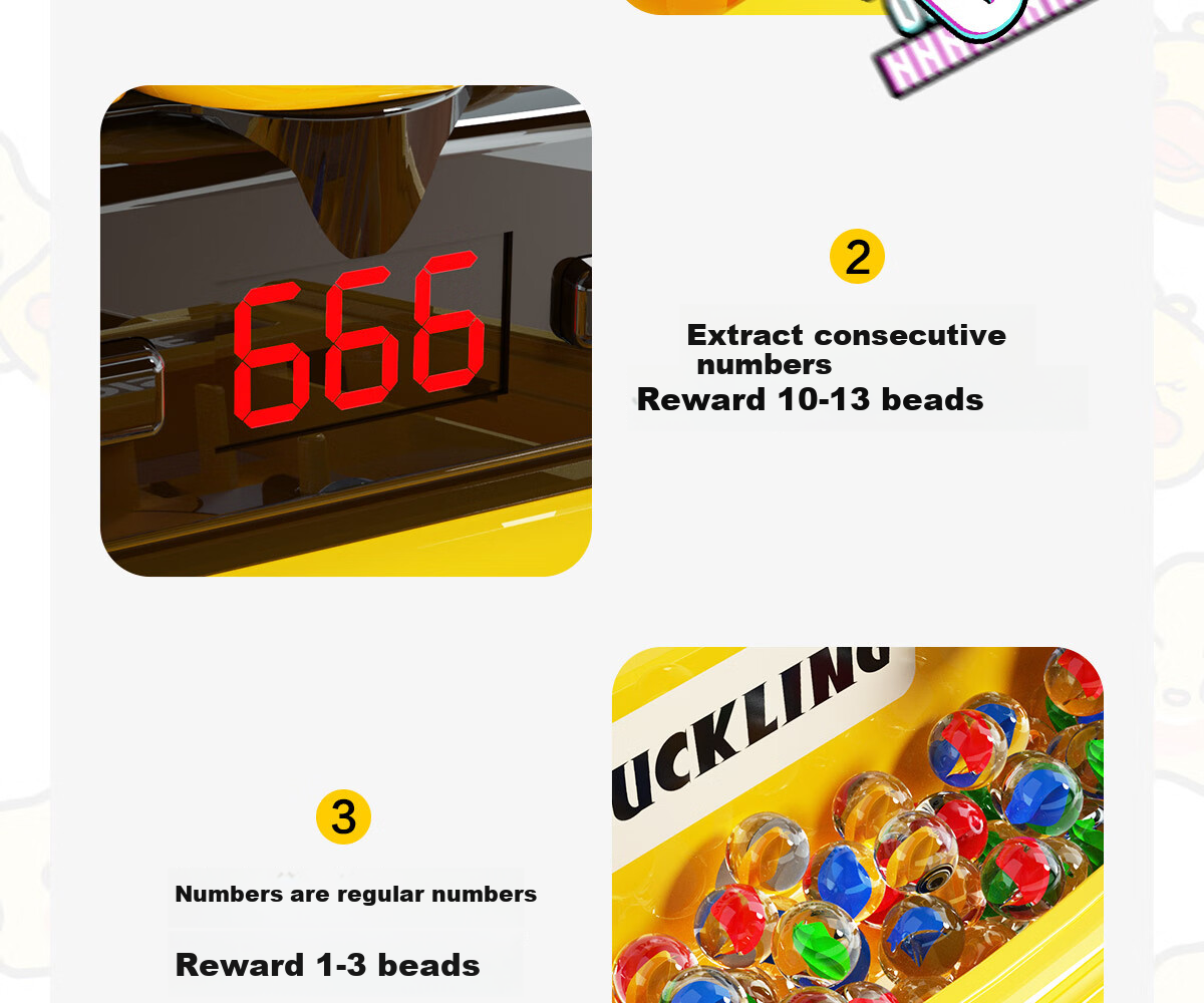 Dimoarch Ball Machine, Children's Toy, Early Education Game, Interactive Concentration Training, Birthday Gift, 40 Beads 11