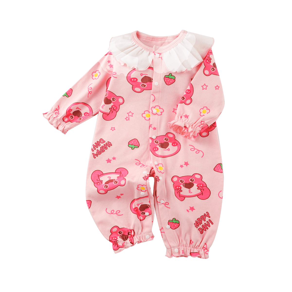 DEESHA [100% Pure Cotton] Baby Romper, Newborn Long-Sleeve Bodysuit, Unisex Infant Onesie for All Seasons