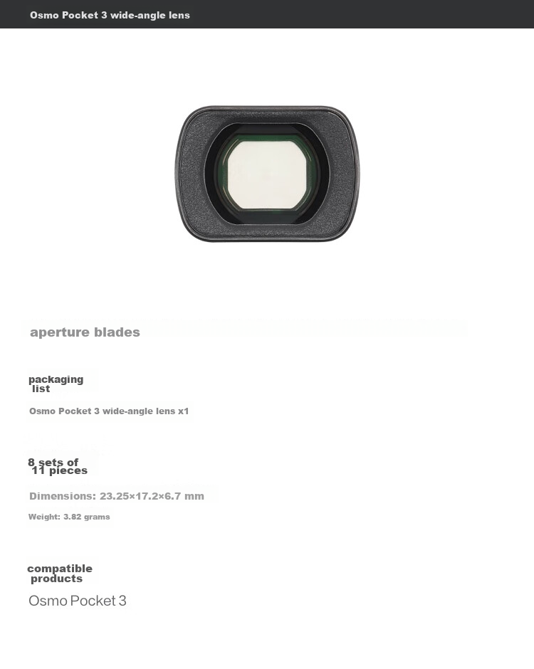 DJI Osmo Pocket 4/3, Osmo Pocket 3 Accessories, DJI Gimbal Camera Accessories 1