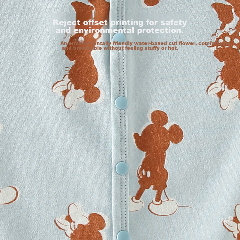 Disney 2-Piece Baby Vest Set Newborn Autumn Winter Cotton Sleeveless Jacket for Boys and Girls 73cm