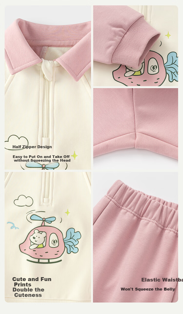 BALABALA Children's Clothing, Long-Sleeve Set for Kids, Two-Piece Outfit for Toddlers Entering School, Boys And Girls Autumn Wear, Cute Style, 209325104203 5