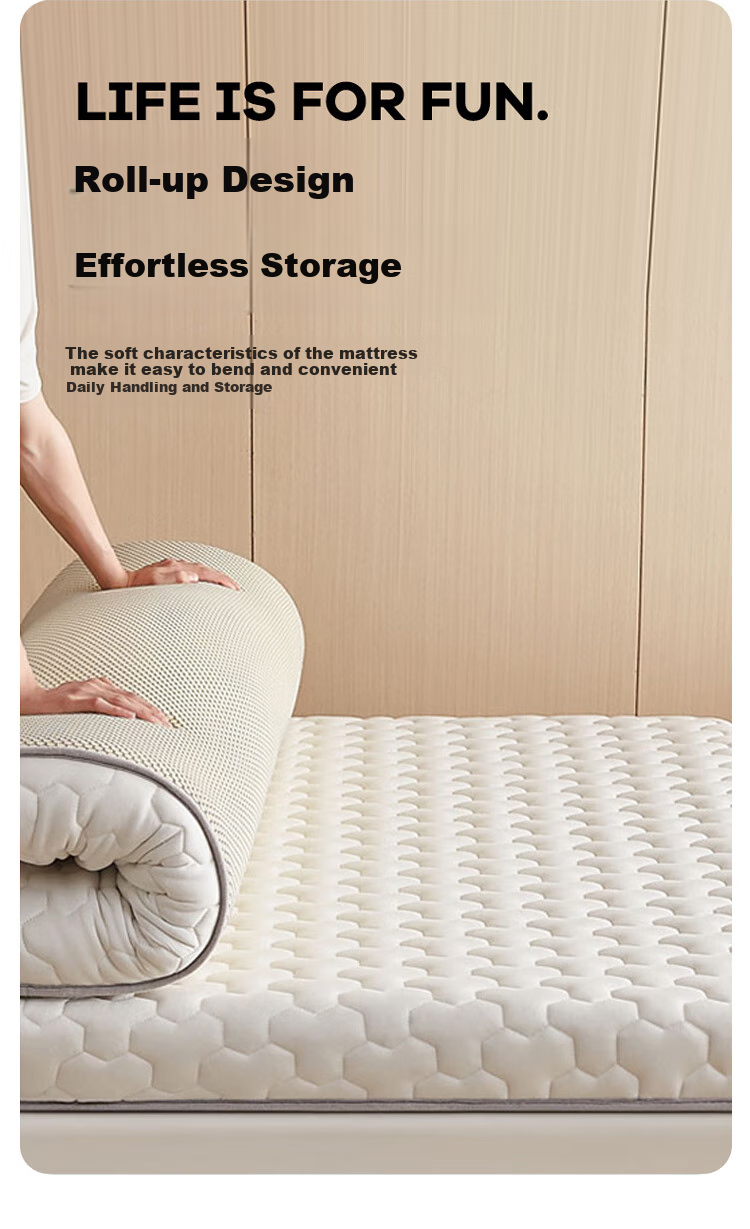 Wuyingongfang, Mu Yin Liangpin Textile Subsidiary Natural Latex Mattress, 1.5x2 Meters, Bed Pad, Floor Mat, Sleeping Pad, Gbai (White) 8