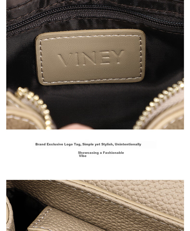 Viney Leather Handbag, Women's Bag, Niche Crossbody Bag, Shoulder Bag, Light Luxury Small Bag, Birthday And Mother's Day Gift, Practical Present for Mom 5