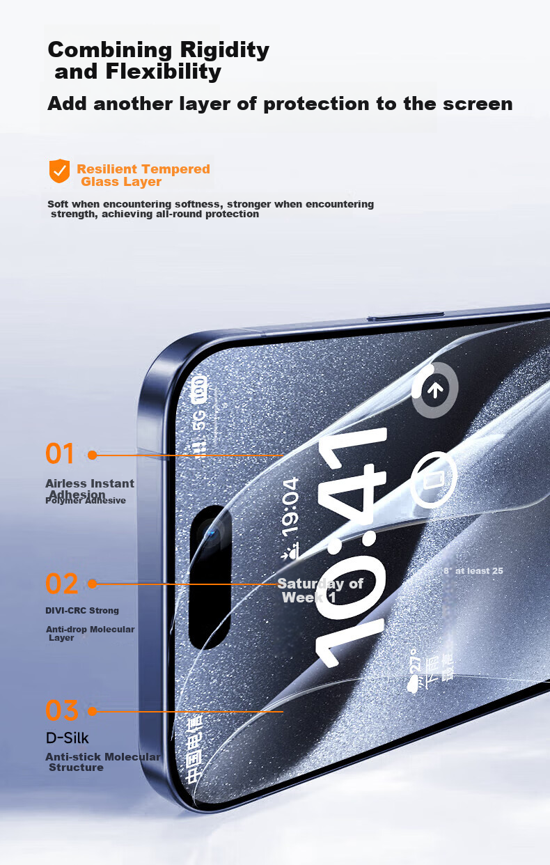 DIVI [Corning 2-Pack] Tempered Glass Screen Protector for IPhone 15, Full Coverage Anti-Drop Anti-Fingerprint Anti-Dust No White Edge HD Film Dust-Free Installatio 7