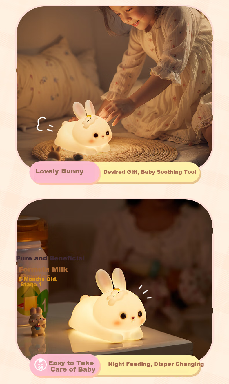 Xifeng Mid-Autumn Festival Gift, Small Night Light for Bedroom Sleep Aid, Birthday Present for Girls And Children, Practical And Aesthetically Pleasing Tap Light 10