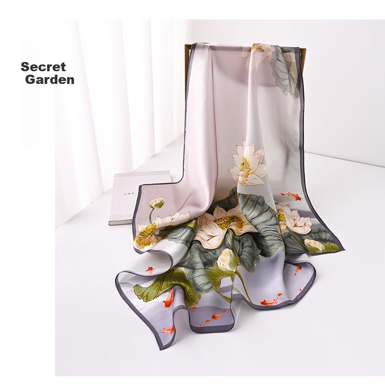 Hangsifu Silk Scarf, Mulberry Silk Scarf Gift Box, Warm Neck Protection Shawl, Autumn And Winter Birthday Gift for Mothers And Elders, Women's Present 4