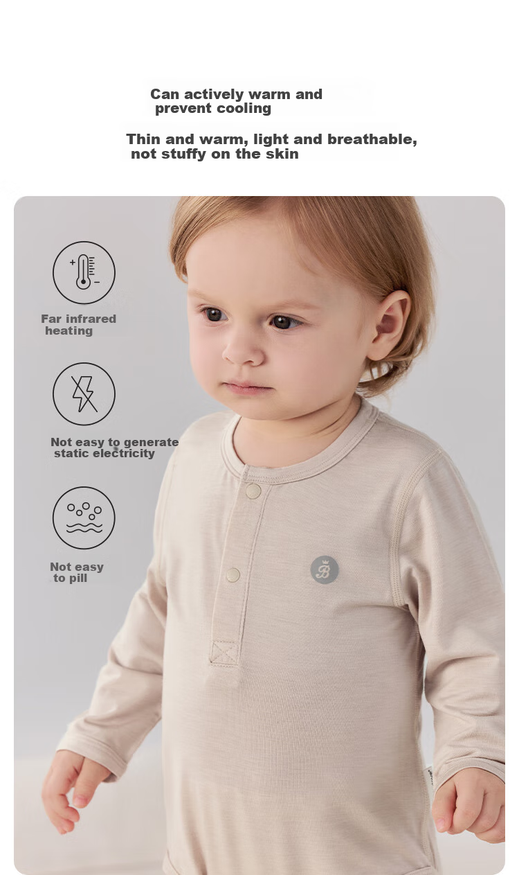 Babylove Infant Bodysuit, Spring And Autumn Undershirt, Unisex Baby Triangle Romper, Lightweight And Warm Sleepwear, Loungewear 4