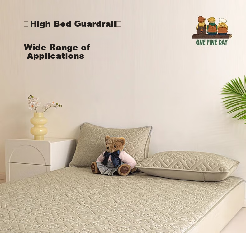 Teenie Weenie Class A Pure Cotton Quilted Fitted Sheet Double Bed Mattress Protector Cover for 2m X 2.2m Bed 18