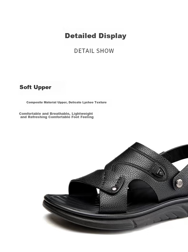 Aokang (Aokang) Casual Breathable Soft-Soled Comfortable Sandals And Slippers Dual-Use Beach Shoes 1243721039 Black Size 41 3
