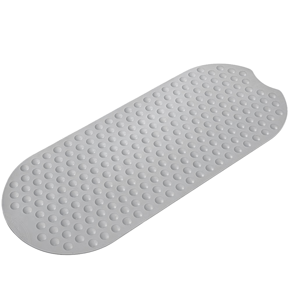 FARLEEHOMES Bathtub Non-Slip Mat, Bathroom Suction Cup Anti-Slip Pad, Home Bath Tub Mat, Silver Gray, 40*100cm