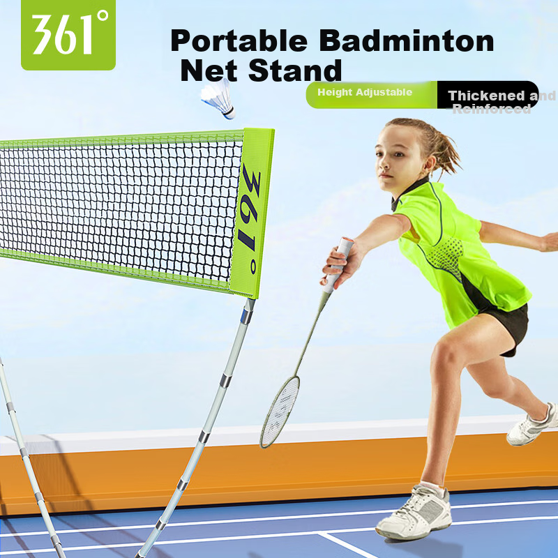 361° Portable Badminton Net Stand, Quick-Open Standard Net for Indoor And Outdoor Use