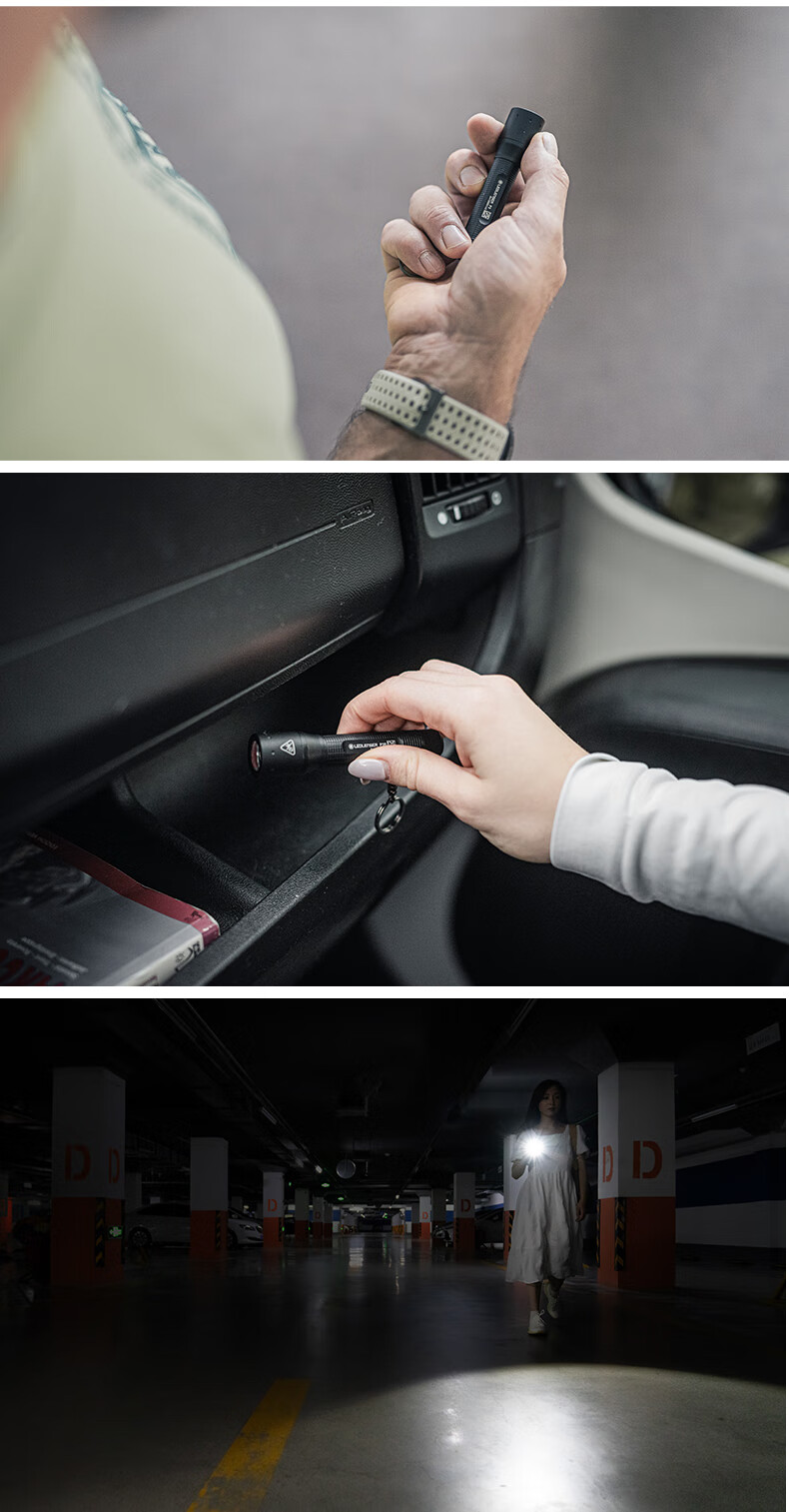 LED LENSER P3 Mini Portable EDC High-Power Flashlight Battery Operated Quick Focus Outdoor Lighting Lamp 1