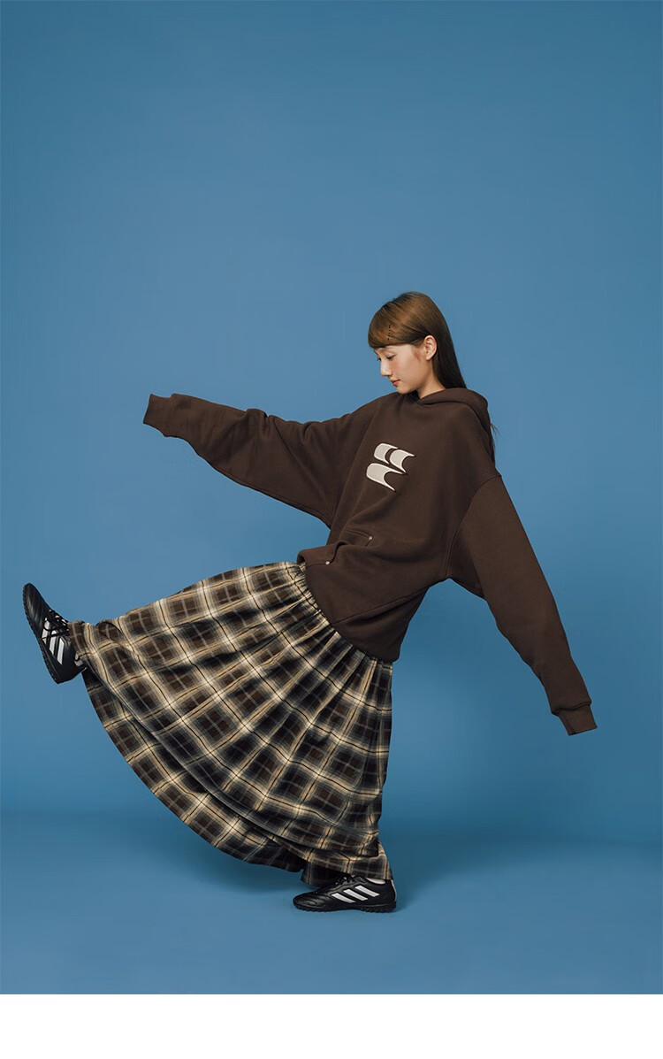 Crying Center Blue Wool Layered 3C Logo Fleece Sweatshirt Deep Blue S [Wen Qi Same Style] 3