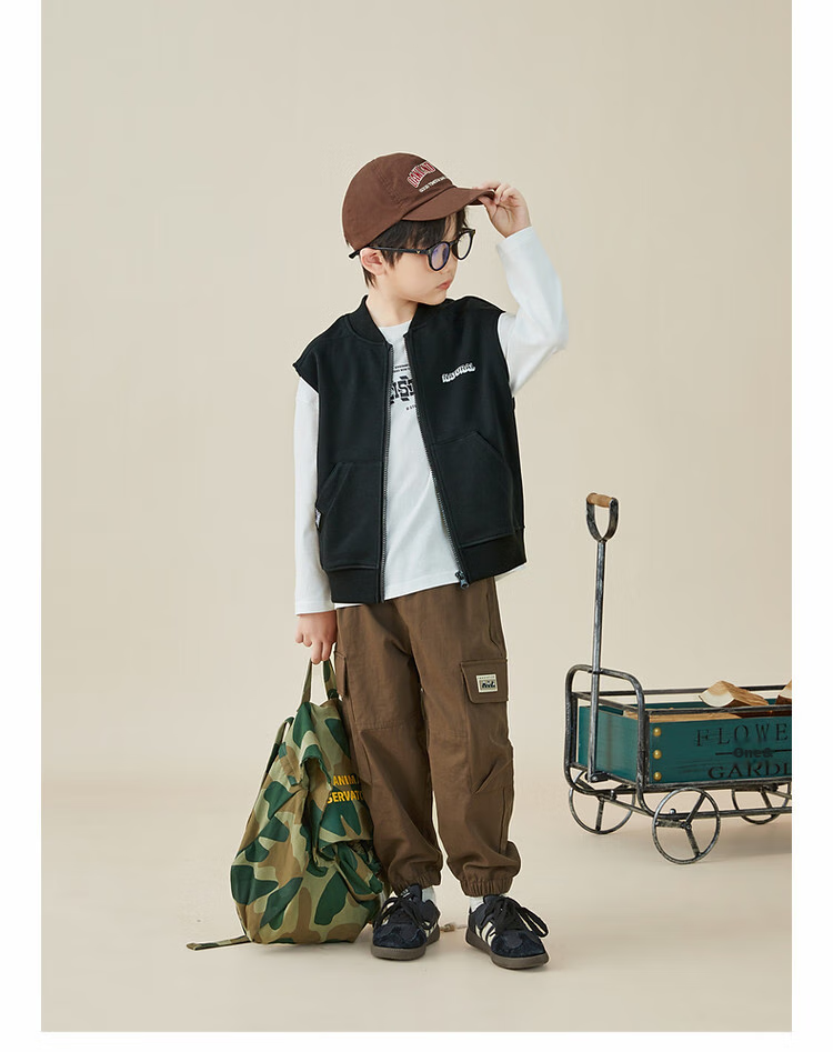 Duoduojia Baseball Vest, Children's Spring And Autumn Style 2026, Boys' Casual Sports Vest, Sleeveless Jacket for Older Childre 18