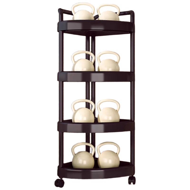 Shunyou Bathroom Storage Rack, Floor-Standing Toilet Triangle Shelf, Washroom Organizer Corner Rack, Black, Five-Tier, SY-1323