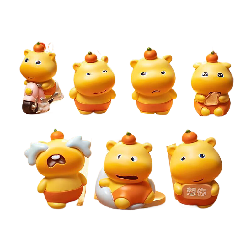 PlayWorld New Capybara Treasure Lulu Figurine Blind Box Cute Decoration Office Companion Popular High-Value Small Desktop Toy