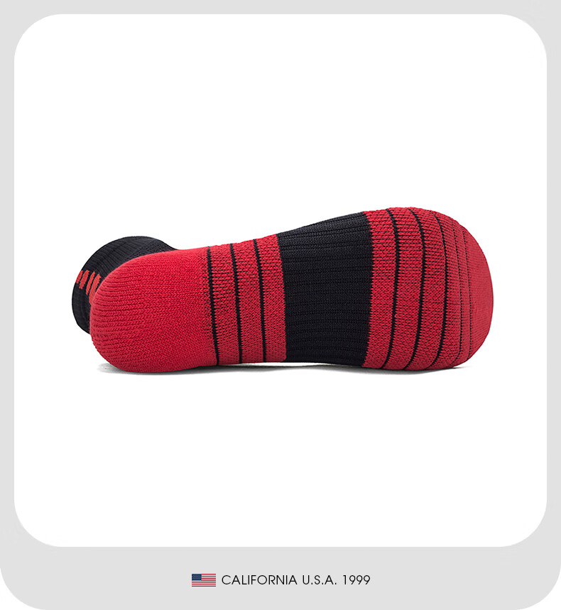 TFO Competition-Grade Outdoor Socks, Durable Breathable Hiking And Mountaineering Socks Sports Socks 2202459 Men's Black And Red L 15