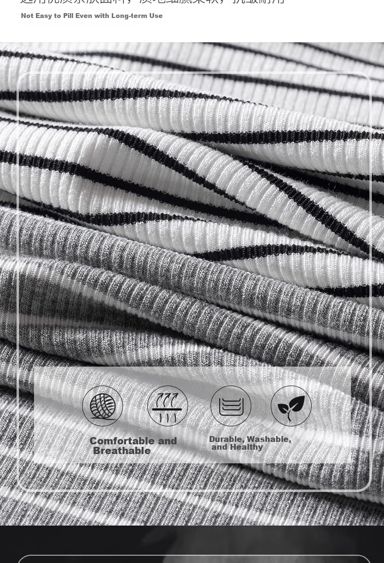 LangSha Women's Summer Thin Striped Camisole Tank Top, Elastic Slim-Fit Breathable Sleeveless Undershirt, Suitable for Layering Or Wearing As Outerwear 9