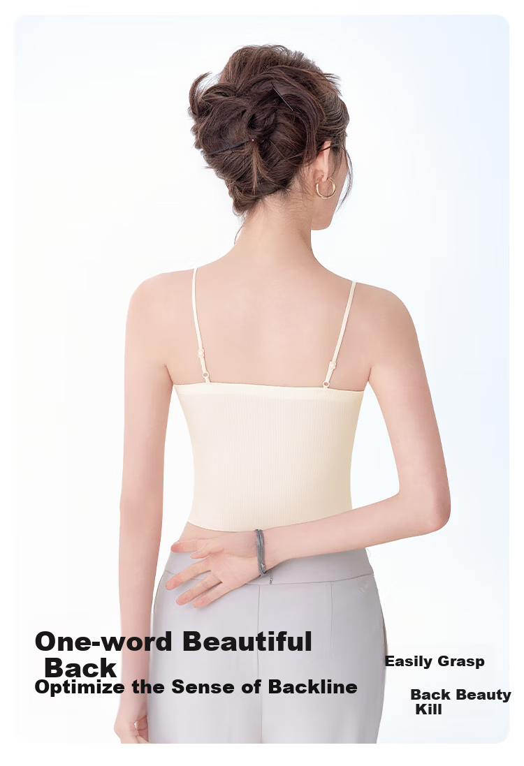 FitonTon Ice Silk Camisole with Chest Pad, Wearable Hyaluronic Acid Cooling Base Layer, Beautiful Back Bra Vest for Women 9